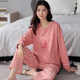 Bộ cotton dài tay nữ Si 128k/1 bộ