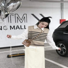 GILE LEN KẺ DỆT KIM CASHMERE Si 142k/1 chiếc