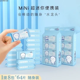 KHĂN GIẤY ƯỚT MINI BỎ TÚI Si 64k/1 set 3 túi 