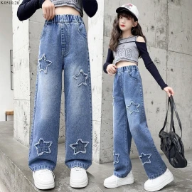 JEANS ỐNG RỘNG BÉ Si 144k/1 chiếc