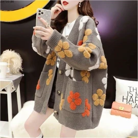 ÁO LEN CARDIGAN BÔNG HOA Si 176k/1 chiếc 