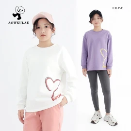 ÁO NỈ BÉ GÁI HÃNG AKL  - Sỉ 118k