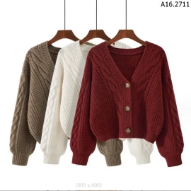 CARDIGAN LEN VẶN THỪNG 3 KHUY Sỉ 150k