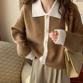 ÁO CARDIGAN LEN PHỐI MÀU CHO NỮ Sỉ 159k