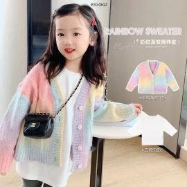 ÁO CARDIGAN MÀU SẮC CHO BÉ GÁI  - Sỉ 158k