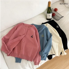 ÁO CARDIGAN CHERRY BÉ GÁI HÃNG AMBB  - Sỉ 145k