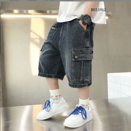 QUẦN SHORT JEAN TÚI HỘP BÉ TRAI- Sỉ 130k