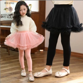 QUẦN LEGGING KÈM VÁY BÉ GÁI siêu cute- sỉ 110k