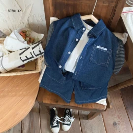 SET DENIM PHỐI SỌC - Sỉ 184k