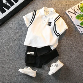 BỘ POLO GẤU MIX QUẦN SHORT TÚI HỘP CHO BÉ-sỉ 107k/bộ