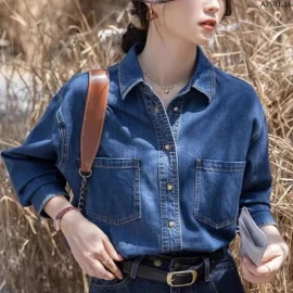 ÁO SƠ MI DENIM CHO NỮ Sỉ 130k