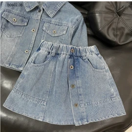 SET ÁO VÁY DENIM CHO BÉ -sỉ 215k/set 