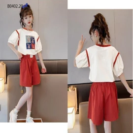 SET ÁO PHÔNG TAY BỒNG MIX QUẦN SHORT CHO BÉ-sỉ 145k/set