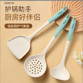 Bộ dụng cụ nấu ăn, làm bánh, silicone chịu nhiệt cao, loại 1 dày dặn-sỉ 94k/set 4c 