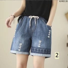 QUẦN JEAN SHORT THÊU sỉ 193k/chiếc