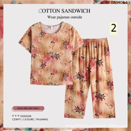 BỘ LANH COTTON HOA QCCC CHO BÀ/CHO MẸ sỉ 98k/bộ