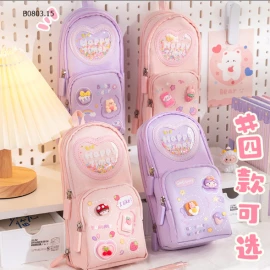  HỘP ĐỰNG BÚT CUTE KÈM STICKER - Sỉ 75k