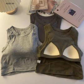 ÁO CROPTOP SÁT NÁCH KÈM BRA -sỉ 50k/chiếc