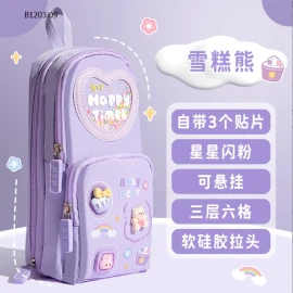 HỘP ĐỰNG BÚT CUTE KÈM STICKER- Sỉ 71k