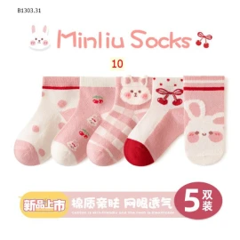 SET 5 ĐÔI TẤT LƯỚI MINLIU- Sỉ 65k set 5 đôi như hình