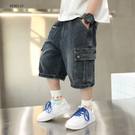 QUẦN SHORT JEAN TÚI HỘP BÉ TRAI- Sỉ 128k