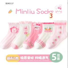 SET 5 ĐÔI TẤT CUTE CHO BÉ HÃNG MINLIU- Sỉ 62k/set 5d