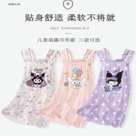 VÁY NGỦ HỌA TIẾT CUTE CHO BÉ GÁI - Sỉ 70k