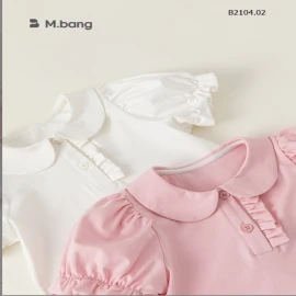 ÁO THUN CỘC TAY CỔ BÚP BÊ CHO BÉ HÃNG BABY CITY - Sỉ 122k