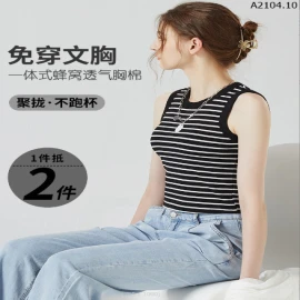 ÁO CROPTOP KẺ NGANG KÈM ĐỆM sỉ 120k/chiếc