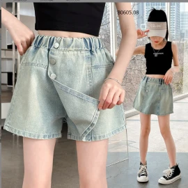 QUẦN SHORT JEAN GIẢ VÁY BÉ GÁI-sỉ 128k/chiếc