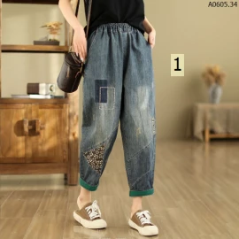 QUẦN BAGGY JEAN THÊU HOA sỉ 243k/chiếc