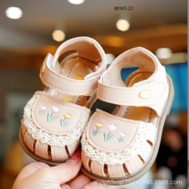 Sandal hoa Tulip phối ren bé gái-sỉ 103k/đôi 