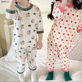 BỘ COTTON MỎNG NẰM ĐIỀU HOÀ, CHỐNG MUỖI- Sỉ Si size 80-110: 65k/b     Size 120-150: 89k/b