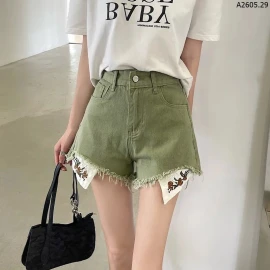 QUẦN SHORT DENIM NỮ TÚI THÊU sỉ 142k/chiếc