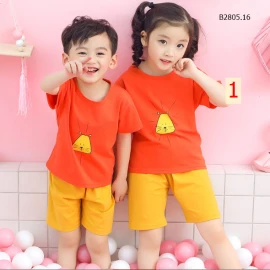 Bộ cotton cho bé trai và bé gái - sỉ 72k