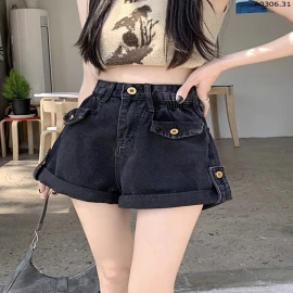 QUẦN SHORT ĐÙI JEAN CẠP CAO NỮ sỉ 138k/chiếc