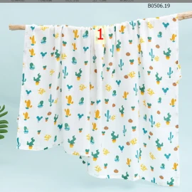 KHĂN TẮM SỢI TRE MUSLIN CHO BÉ  -  Sỉ 124k/set 3c chọn  màu