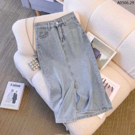 CHÂN VÁY JEANS MỀM XẺ TRC sỉ 128k/chiếc