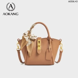 TÚI BUCKET HÃNG AOKANG DA BÒ KÈM KHĂN Sỉ 395k