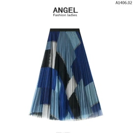 CHÂN VÁY HỌA TIẾT XẾP LY ANGEL sỉ 170k/chiếc