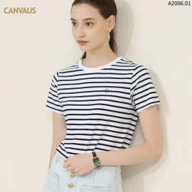 ÁO THUN KẺ NGANG CANVAUS SIU ĐẸPTHUN cotton sỉ 170k