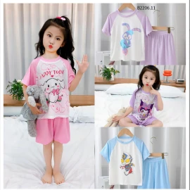 BỘ COTTON HOẠT HÌNH MẶC NHÀ CHO BÉ-sỉ 62k