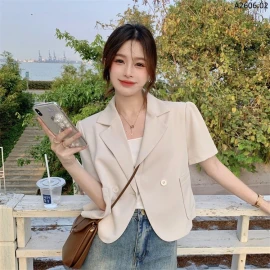 BLAZER MỎNG TAY BỐNG DÁNG CROPTOP sỉ 123k/chiếc