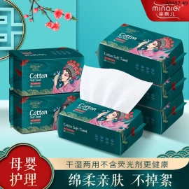 COMBO 4 BỊCH KHĂN MẶT KHÔ COTTON HÃNG MINAIER sỉ 98k/set 4 bịch