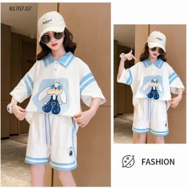 BỘ POLO CỘC TAY CHO BÉ GÁI SIZE ĐẠIsỉ 155k