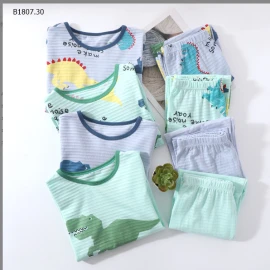 BỘ COTTON MỎNG DÀI TAY BÉ TRAI MAMDAD KID -sỉ  Sz 100-150 : 103k                160-170 : 123k