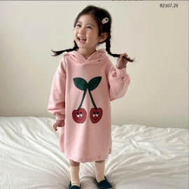 VÁY NỈ CHERRY XUÔNG CHO BÉ-sỉ 158k