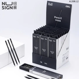 BÚT CHÌ GỖ ĐEN DELI  sỉ 90k/set 30c