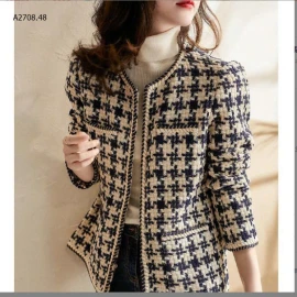 ÁO KHOÁC DẠ TWEED KOREAsỉ Loại thường : 210k                Trần bông : 232k