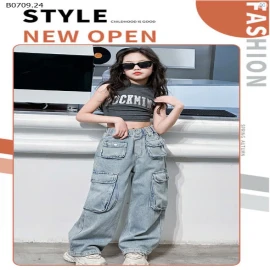 ÁO CROPTOP MIX QUẦN JEAN HIPHOP-sỉ Áo : 110k           Quần : 215k